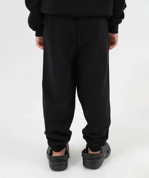 Calça Infantil Jogger Moletom Marisa Tam 4 a 10 Preto