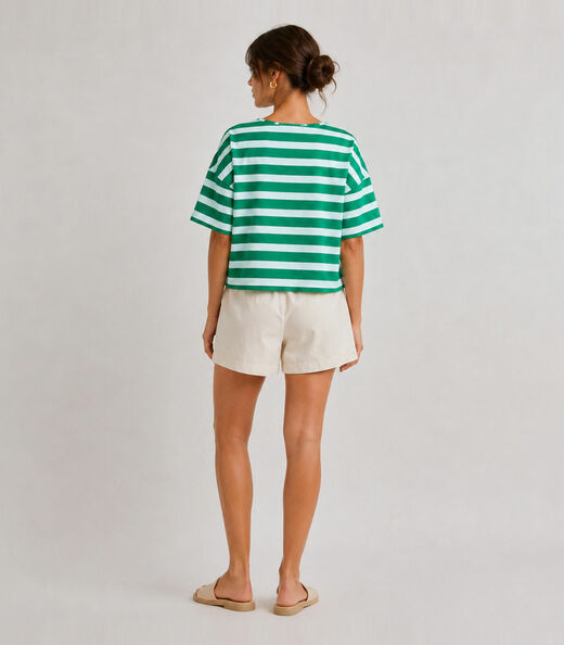 Blusa Feminina Listrada Infinita Cor Verde