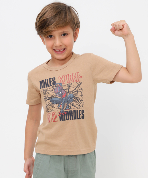 Image_Camiseta Infantil Homem Aranha Tam 4 a 10 Bege