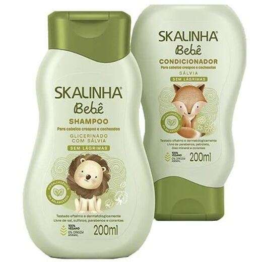 Shampoo e Condicionador Infantil Skalinha 200ml Salvia