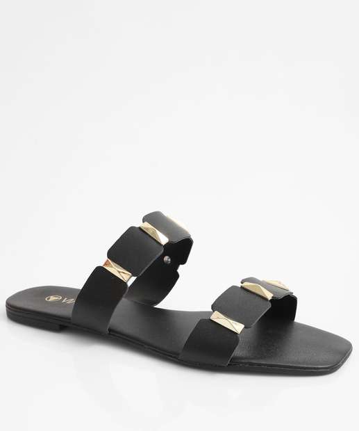 Image_Rasteirinha Feminina Tiras Tachas Via Uno Preto 