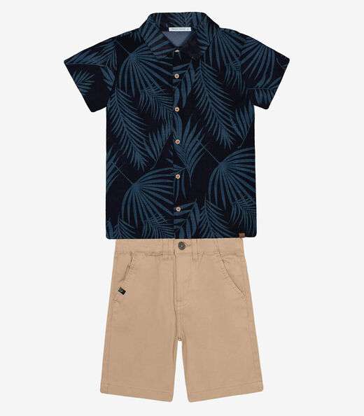 Image_Conjunto Infantil Camisa Com Bermuda Trick Nick Azul