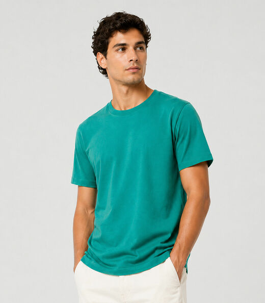 Image_Camiseta Masculina Plus Size Lisa Select Verde