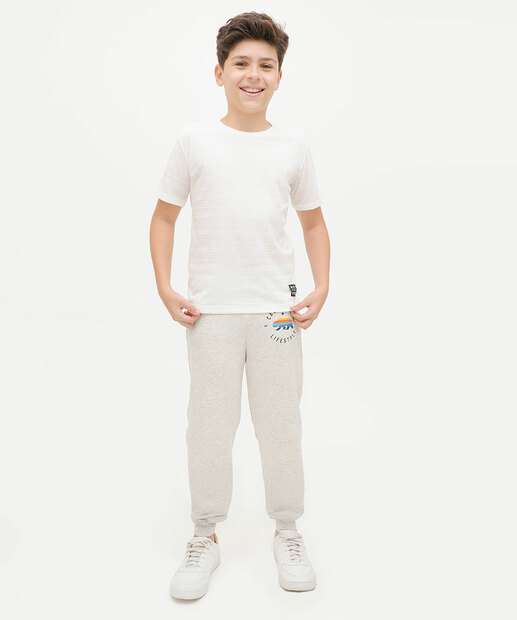 Calça Juvenil Jogger Moletinho MR Tam 10 a 16