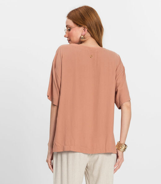 Blusa Feminina Manga Curta Endless Marrom