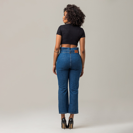 Calça Mom Feminina Cós Alto Zune