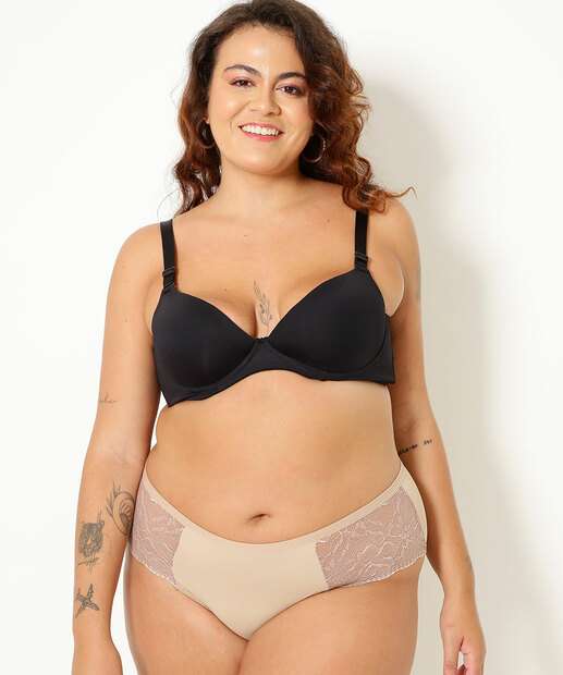 Kit 2 Calcinhas Plus Size Biquíni Recorte Marisa