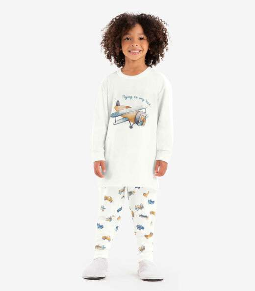 Pijama moletinho Rovi Kids Bege