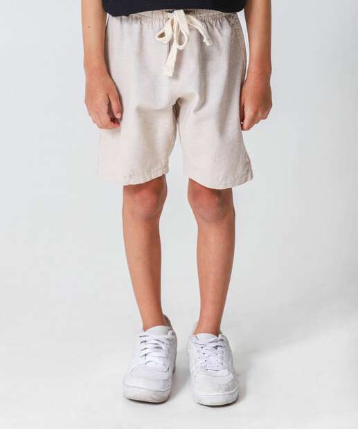 Bermudas Infantil Básica Marisa Tam 4 a 10 Bege