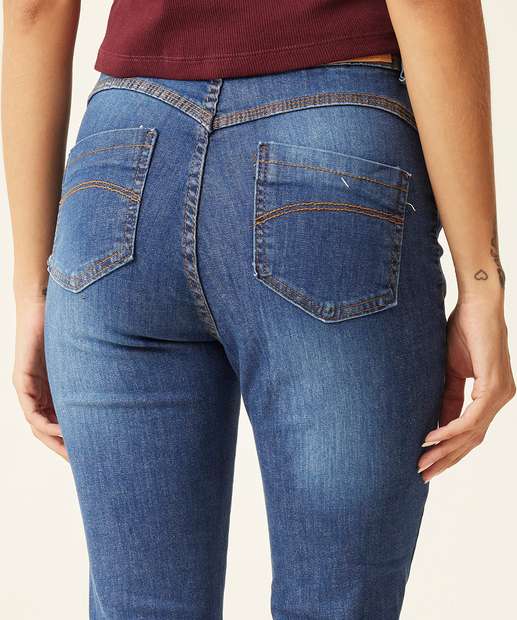 Calça Jeans Flare Feminina Cintura Alta