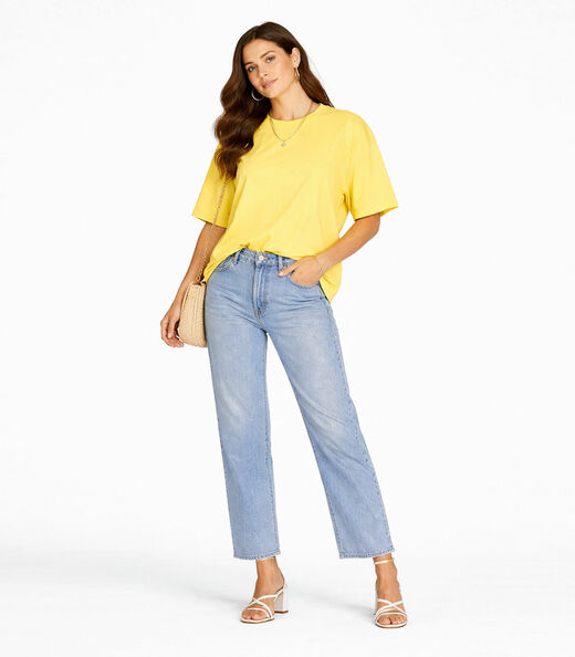 Blusa Feminina Com Mangas Amplas Infinita Cor Amarelo