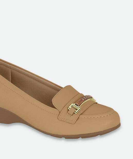 Mocassim Loafer Feminino Modare Bege