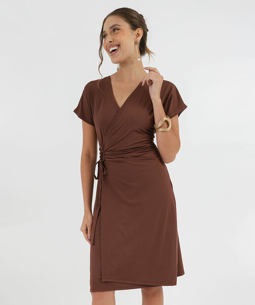 Vestido Feminino Cachecour Suplex Marisa Marrom