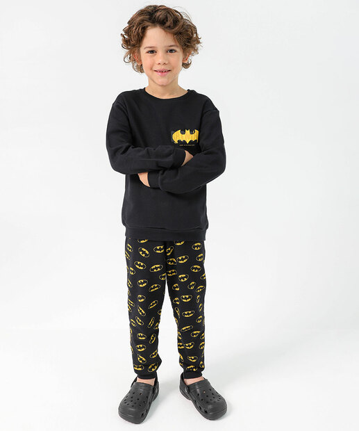 Image_Calça Infantil Jogger Moletom Batman Liga Da Justiça Tam 4 a 10