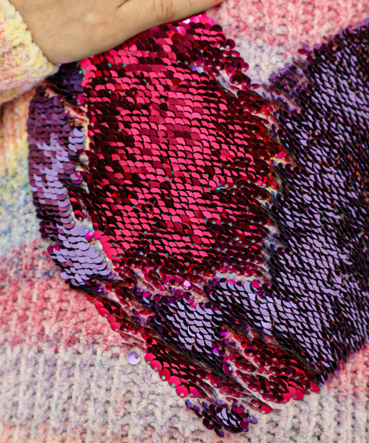 Suéter Infantil Chenille Coração Paetê Marisa Tam 4 a 10 Rosa