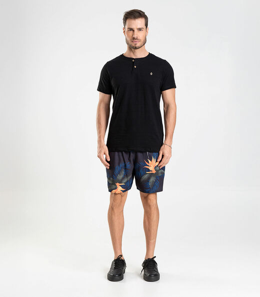 Bermuda Masculina De Microfibra Long Bong Azul