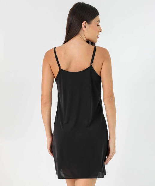 Camisola Liganete Recorte Renda Marisa Preto