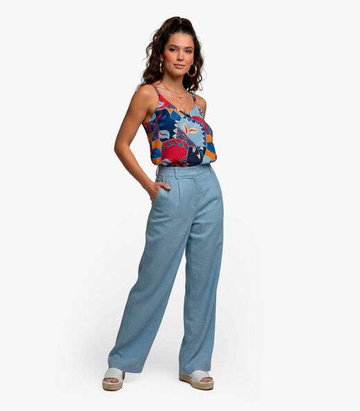 Image_Regata Feminina Quadriculada Infinita Cor Azul