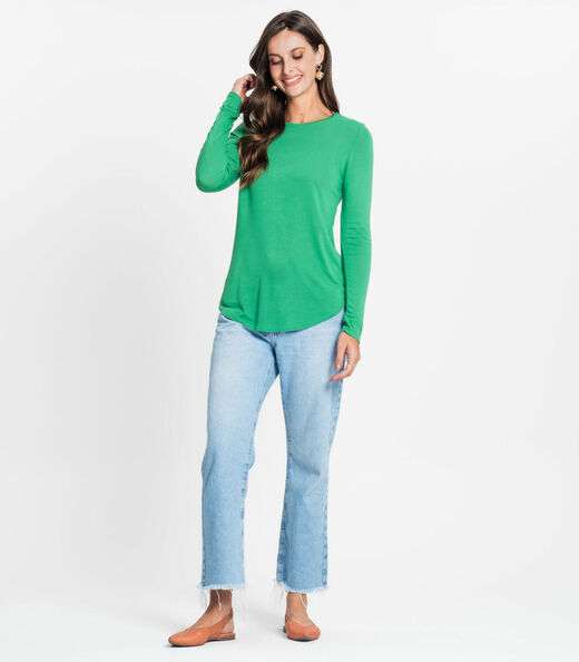 Blusa Feminina Manga Longa Rovitex Verde