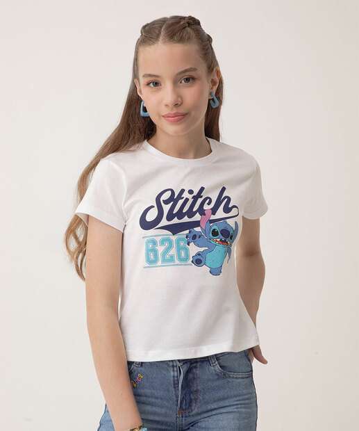 Image_Camiseta Juvenil Frase Stitch Disney Tam 10 a 16