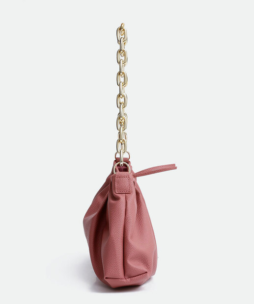 Bolsa de Ombro Baguete Feminina Textura Corrente Marisa