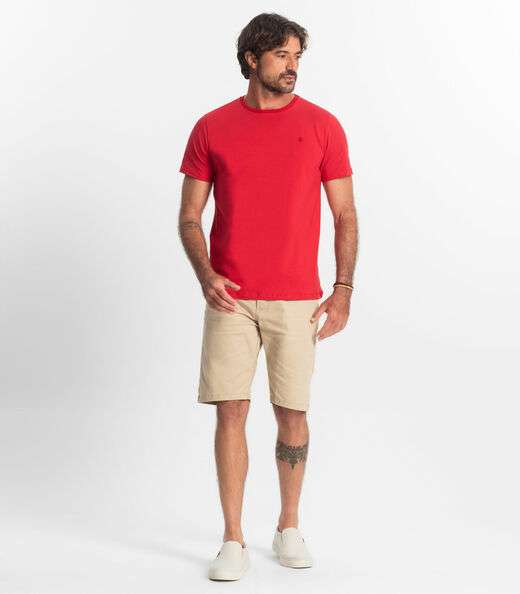 Camiseta Masculina Básica Diametro Vermelho