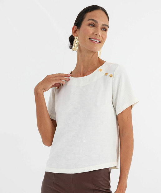 Image_Blusa Feminina Tachas Manga Curta Marisa Off White