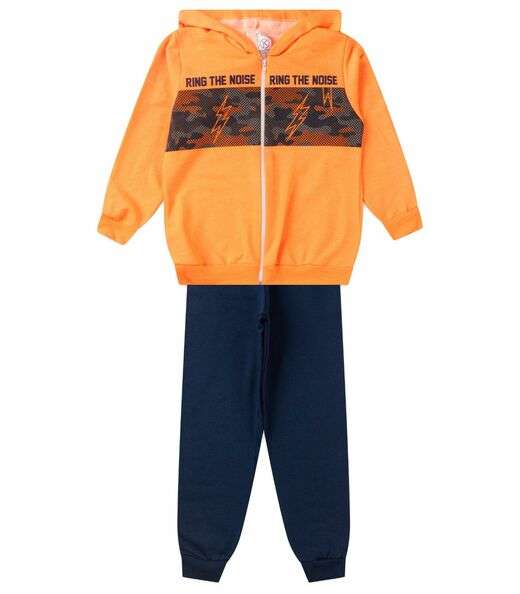 Image_Conjunto De Moletom Infantil Com Capuz Kappes Laranja