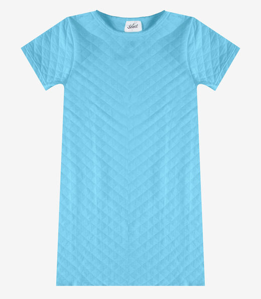 Vestido Infantil Feminino Malha Matelasse Select Azul