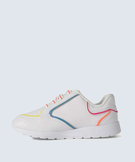 Tênis Infantil Casual Recorte Pink Cats 