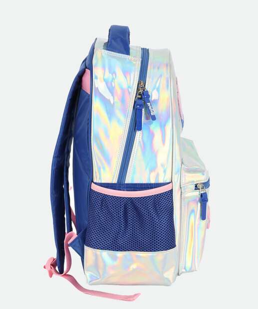 Mochila Infantil Escolar Stitch Disney Prata