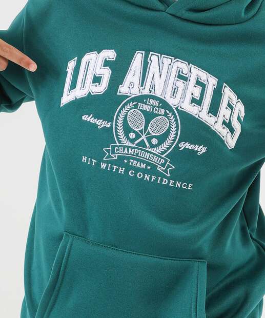 Blusão Juvenil Moletom Estampa Bordado MR Tam 10 a 16 Verde