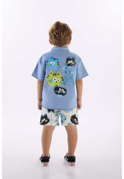 Conjunto Menino Camisa e Bermuda Três e Já