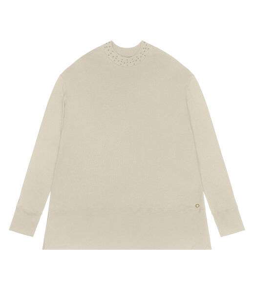 Blusão Feminino Plus Size Secret Glam Bege