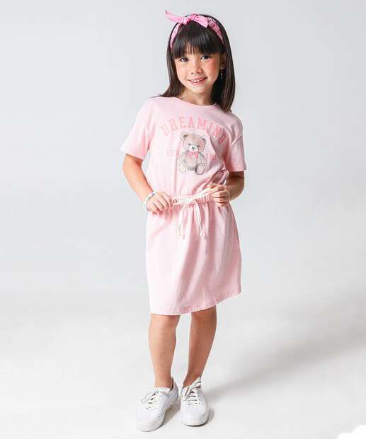Image_Vestido Infantil Urso Marisa Tam 4 a 10 Rosa
