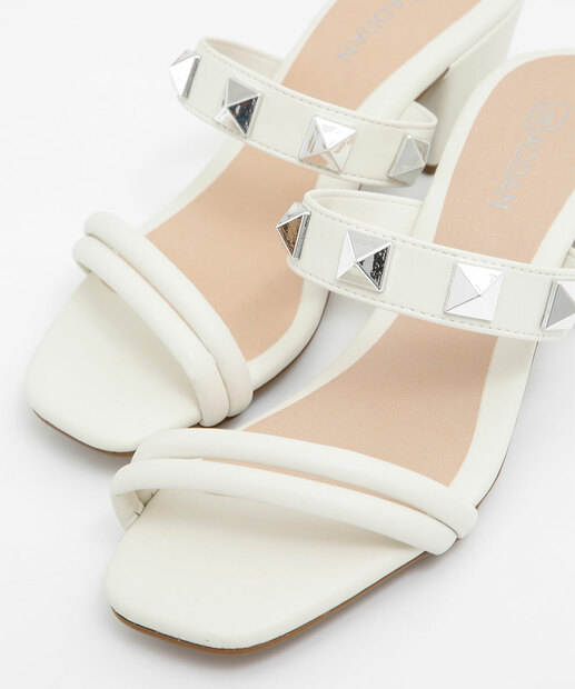 Tamanco Feminino Tachas Salto Grosso  