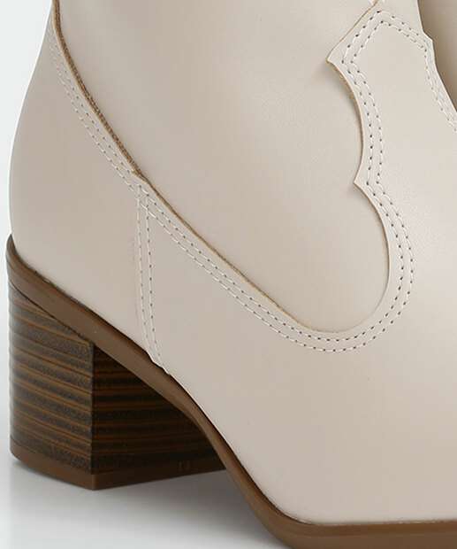 Bota Feminina Country Salto Grosso Bico Fino Beira Rio