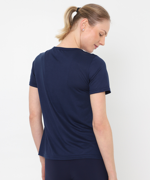 Blusa Feminina Fitness Estampada Marisa Azul