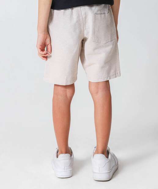 Bermudas Infantil Básica Marisa Tam 4 a 10 Bege