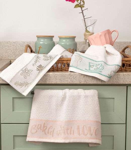 Pano De Copa Jacquard Atlantica Rosa