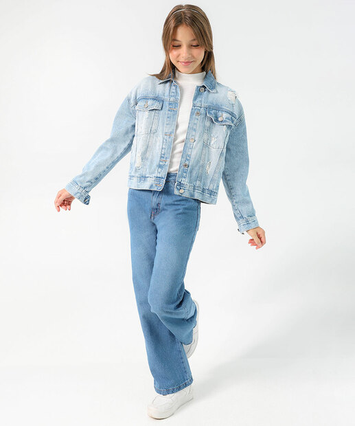 Blusa Juvenil Canelada Gola Média Marisa Tam 10 a 16 Off White