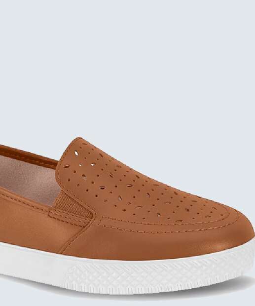 Tênis Slip On Feminino Recorte Moleca 