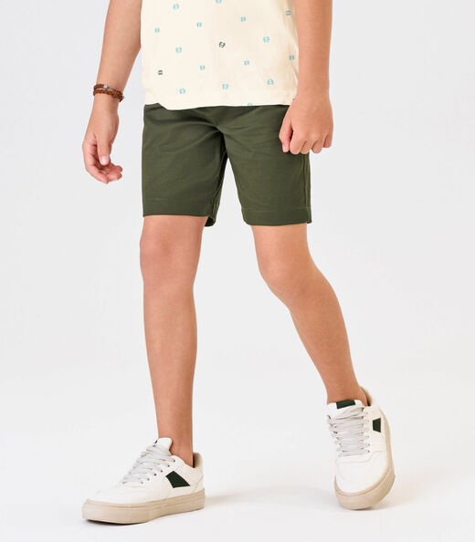 Conjunto Infantil Polo Com Bermuda Trick Nick Bege