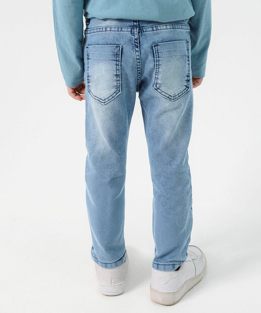 Calça Infantil Jeans Skinny Bolsos Tam 4 a 8 Azul