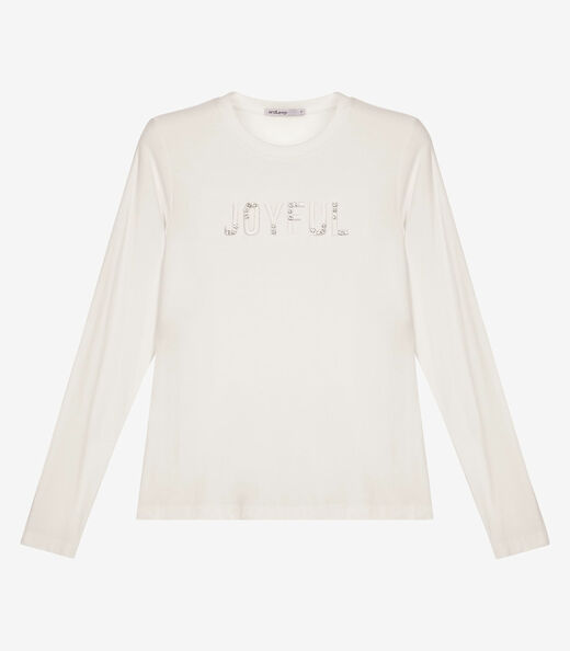 Blusa Feminina Manga Longa Viscose Endless Bege