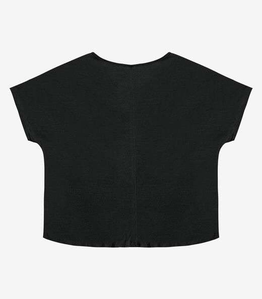 Blusa Lisa Plus Infinita Cor Preto