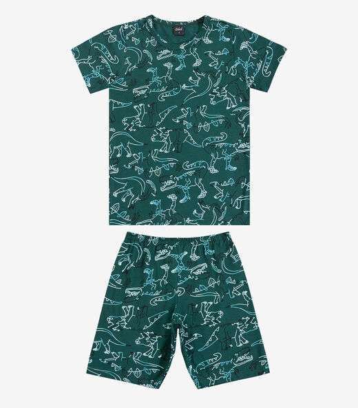 Image_Pijama Infantil Camiseta e Bermuda Select Verde