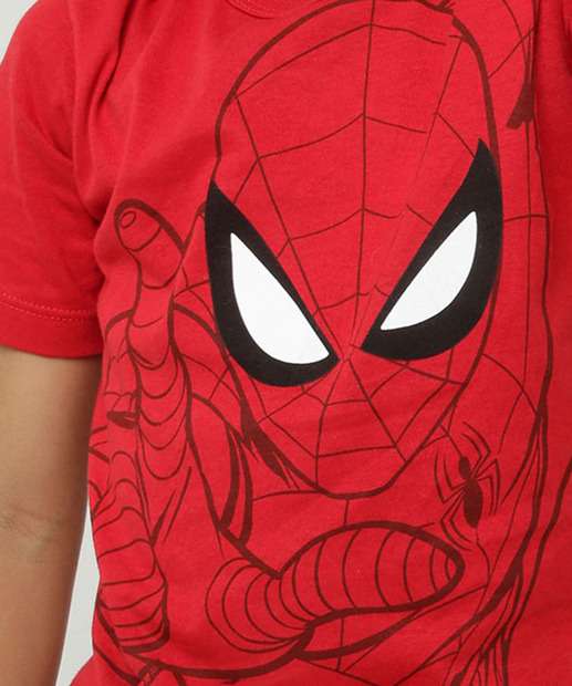 Camiseta Infantil Estampa Homem Aranha Marvel Tam 4 a 10