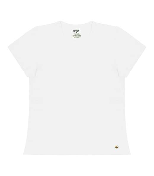 Blusa Feminina Cotton Leve Básica Rovitex Branco