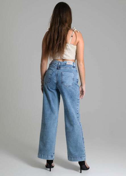 Calça Jeans Sawary Wide Leg Petit - 277856